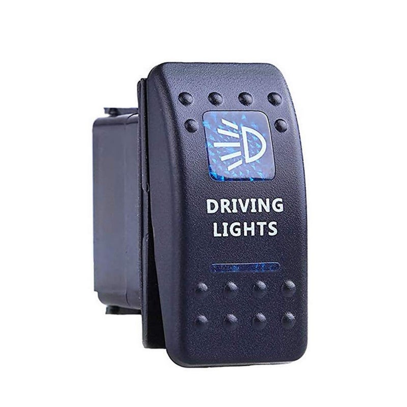 ESUPPORT Car Blue LED Driving Light Rocker Toggle Switch ON Off 12V 20A, 24V 10A - Image 3